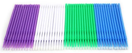 Green Dental Micro Brush Eyelash Extension Disposable Microbrush Applicator