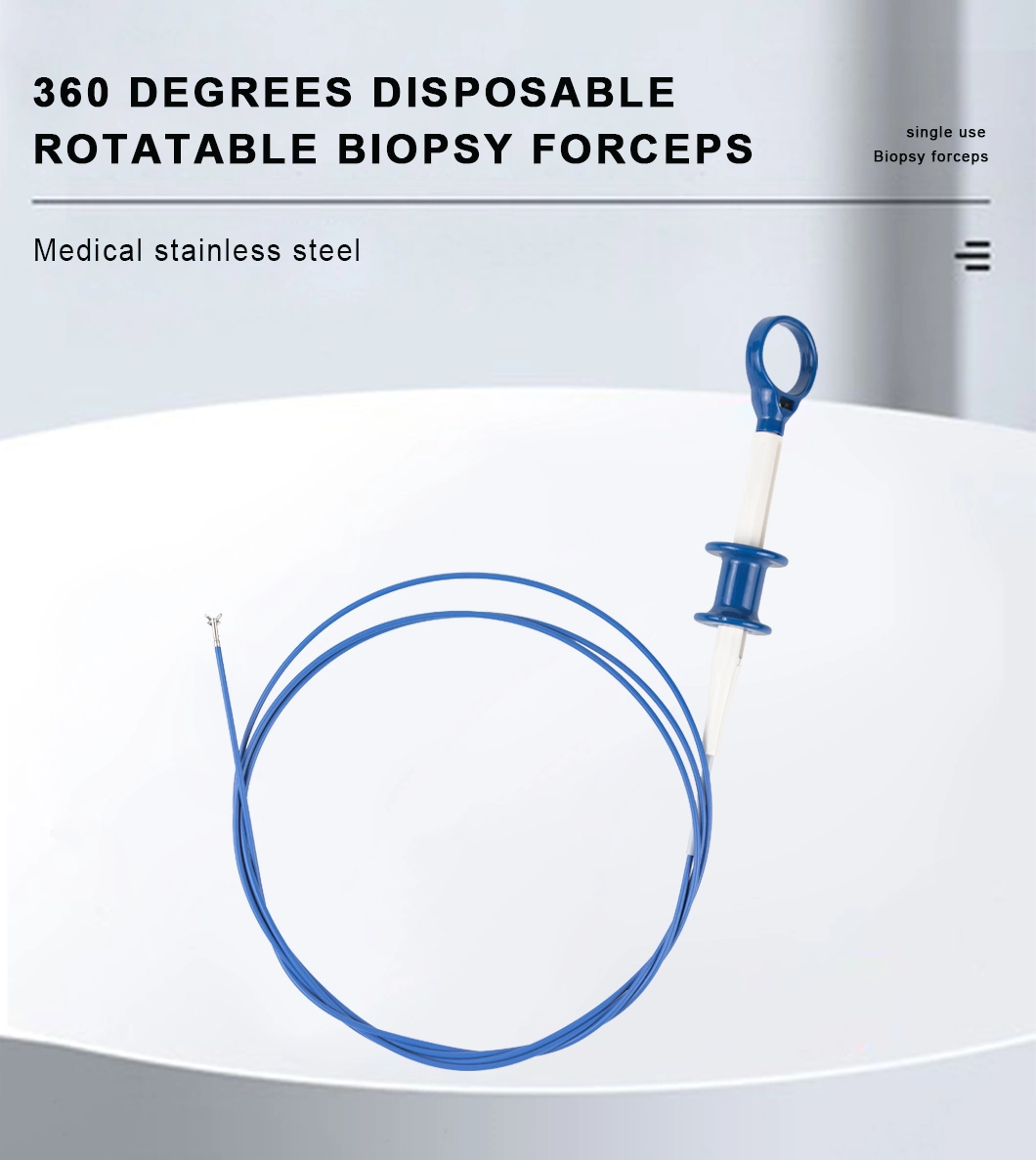 Medical Instruments Disposable Rotatable Biopsy Forceps for Endoscopy Tissue Sampling