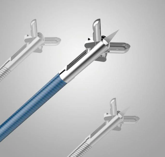 Stainless Steel Disposable Biopsy Forceps for Endoscopy Alligator Teeth with Spike with Blue Coated